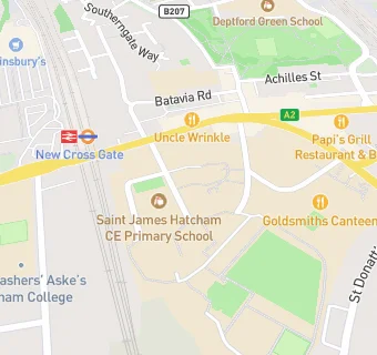 map for St James's Hatcham Church of England Primary School