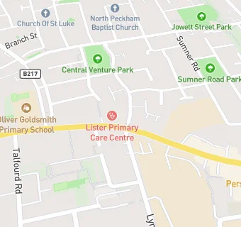 map for The Lister Primary Care Centre