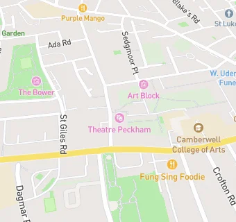 map for Theatre peckham