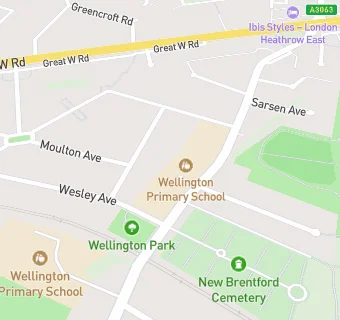 map for Wellington Primary School