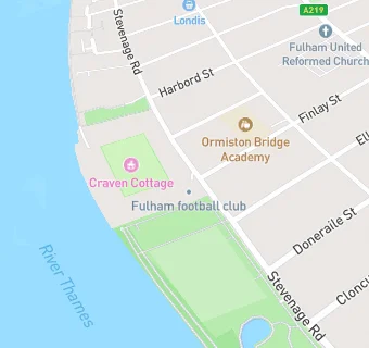 map for Fulham FC Legacy Match Day Catering