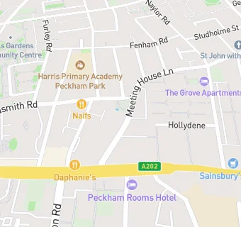 map for Queens Road Surgery