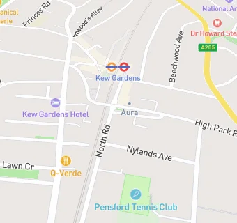 map for Kew Approved Premises