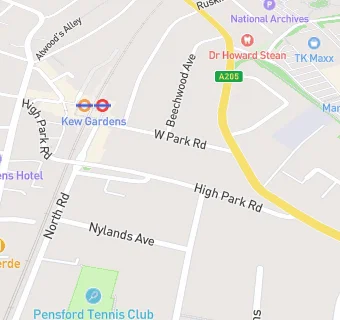 map for Kew Medical Practice