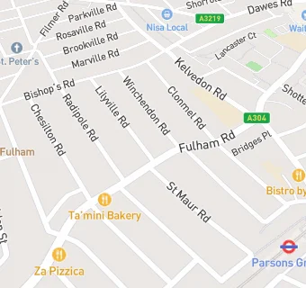 map for Parsons Green Nursery Ltd