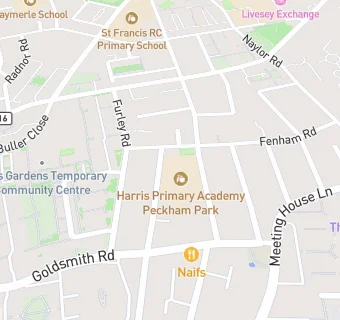 map for Harris Primary Academy Peckham Park