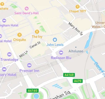 map for Premier Inn Cardiff City Centre (Stadium)