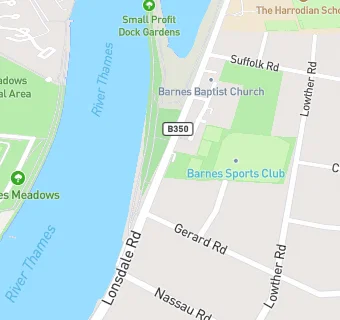 map for Barnes Sports Club Ltd