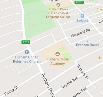 map for Fulham College Boys' School