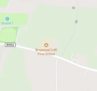 map for Braywood CofE First School