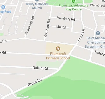 map for Plumcroft Primary School