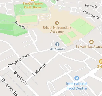 map for All Saints Church Hall