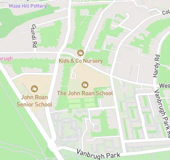 map for The John Roan School