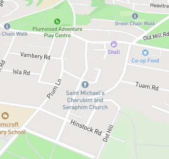 map for Plumstead Common Pre-School @ St Michael's Church Hall