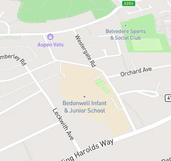 map for Bedonwell Infant and Nursery School