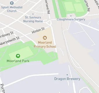 map for Moorland Primary Breakfast Club