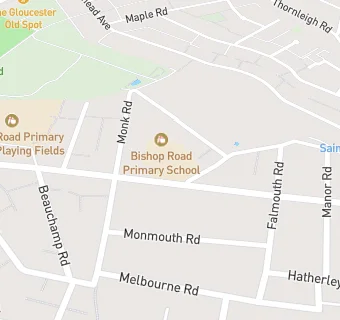 map for Bishop Road Primary School