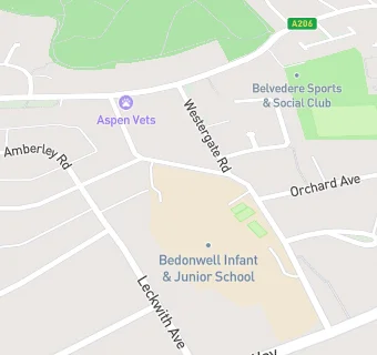 map for Bedonwell Nursery School