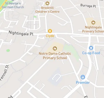 map for Notre Dame Catholic Primary School