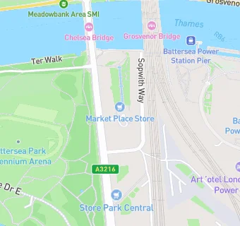 map for Chelsea Burger London (Chelsea Bridge Cafe Ltd)