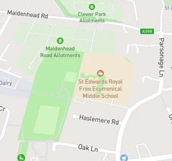 map for St Edward's Royal Free Ecumenical Middle School, Windsor