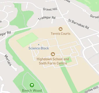 map for Highdown School and Sixth Form Centre