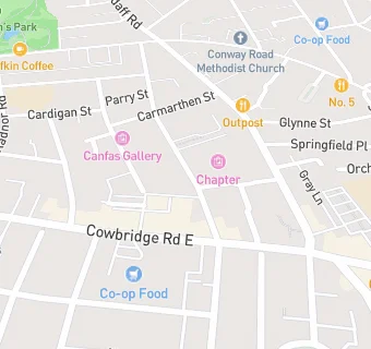 map for Chapter Arts Centre