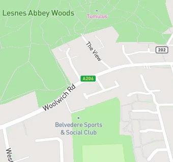 map for Belvedere Sports & Social Club