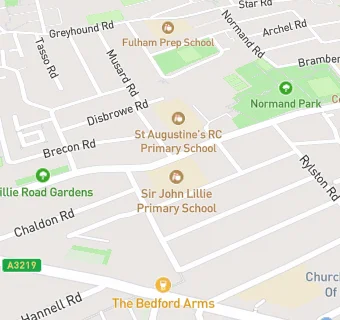 map for Sir John Lillie Primary School