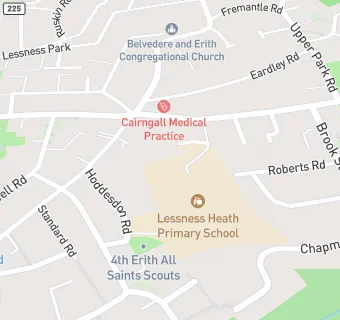 map for Lessness Heath Primary School