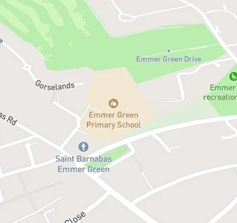 map for Emmer Green Primary School