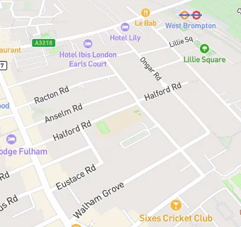 map for Fulham Primary After School Club