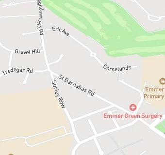 map for Emmer Green Surgery