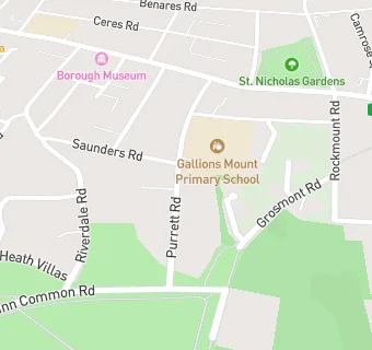 map for Gallions Mount Primary School