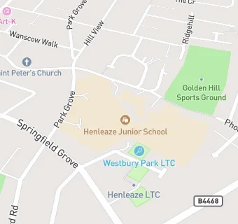 map for Henleaze Infant School