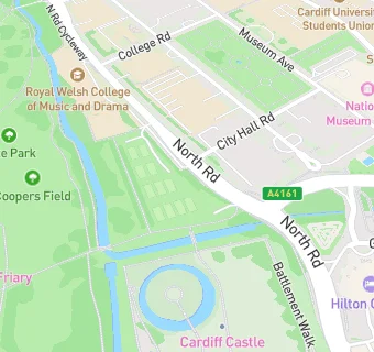 map for Cardiff Lawn Tennis Club