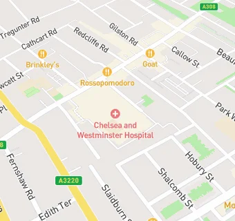 map for ISS Mediclean at Chelsea and Westminister Hospital