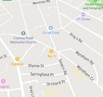 map for No.5 Pontcanna