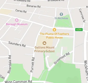 map for Gallions Mount Primary School