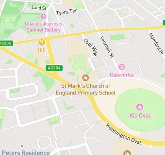 map for St.Marks Primary School