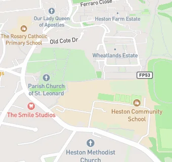 map for Heston Primary School