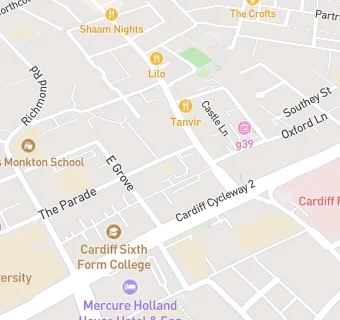 map for Cardiff Academy