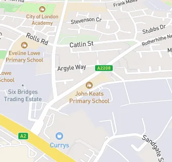 map for John Keats Primary School