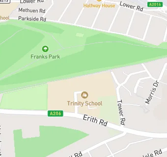 map for Trinity School, Belvedere