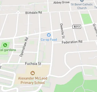 map for Alexander McLeod Junior School