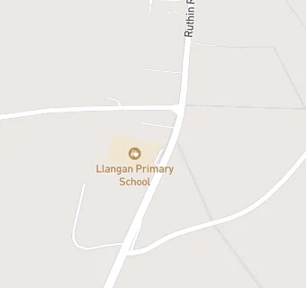 map for Llangan C.P. School