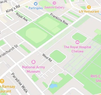 map for Chelsea Pensioners Club