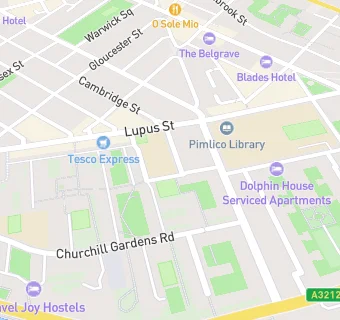 map for Churchill Gardens Language Unit