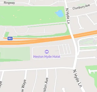 map for Heston Hyde Hotel