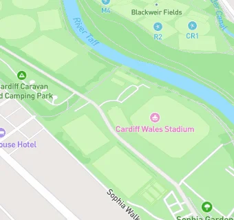 map for Cardiff Open Air Theatre Festival